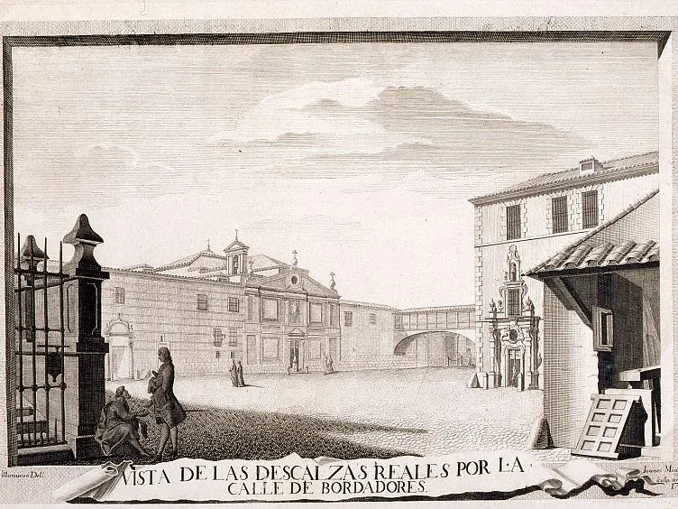 The monastery drawn from Plaza de las Descalzas in the eighteenth century