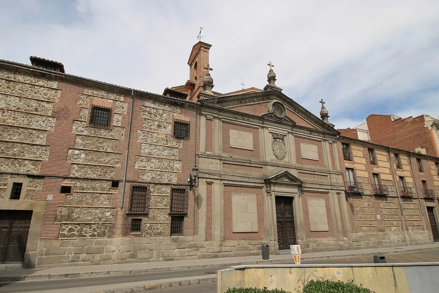 The front of the monastery on Plaza de las Descalzas. The ticket desk is inside that door