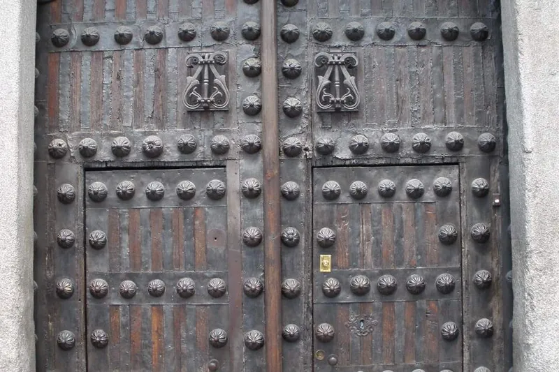 The studded wooden door most people walk straight past